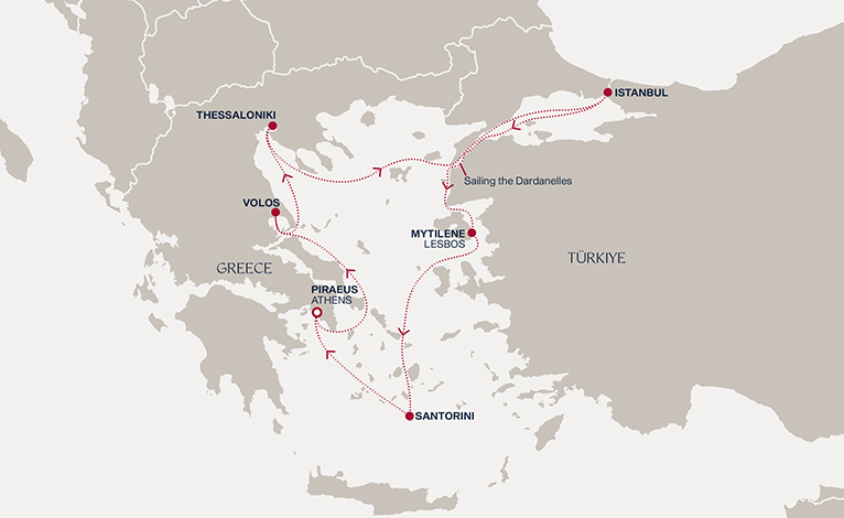 Itinerary map