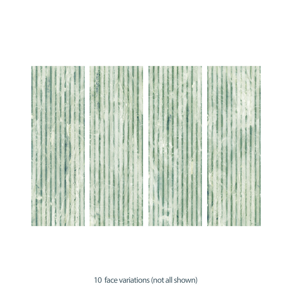 Marbilia Fluted Travertino Jungle 15-3/4 in. x 47-1/4 in. Porcelain Wall Tile