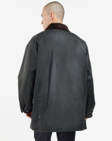 Oversized Bedale Waxed Jacket Sage