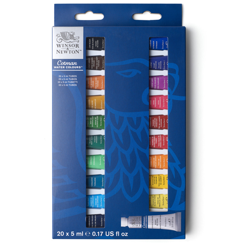 Cotman Watercolor 5 mL Tube Set. 20 Colors