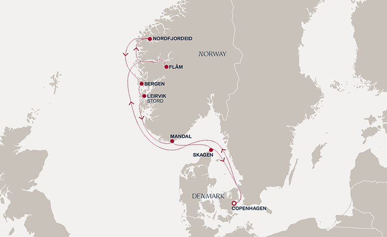 Itinerary map