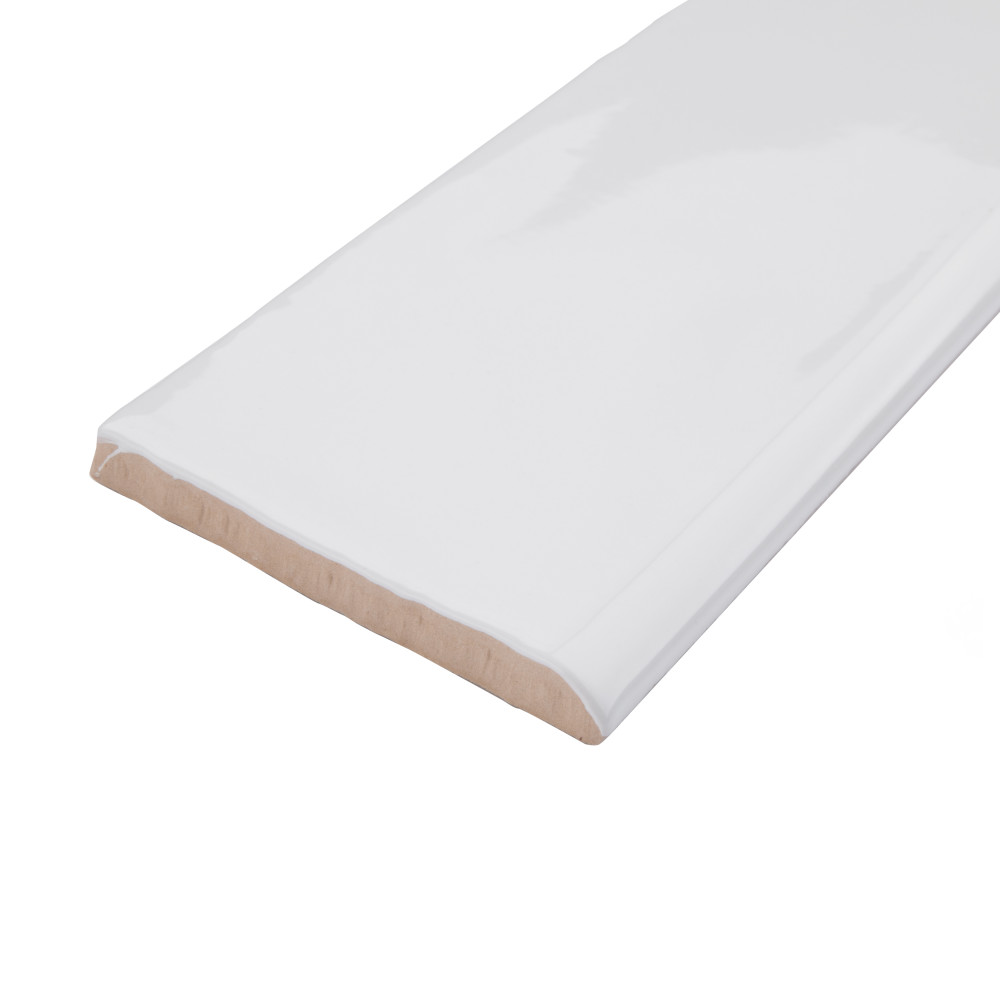 Chester Zocalo Bianco 3 in. x 12 in. Ceramic Wall Trim