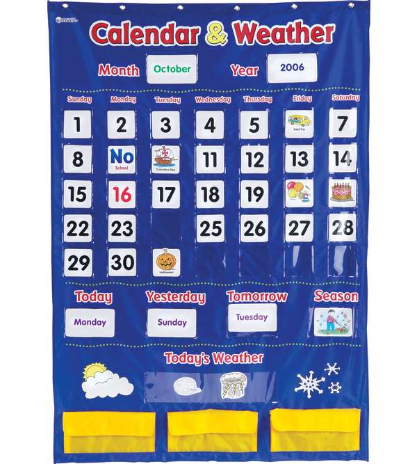 Calendar & Weather Pocket Chart