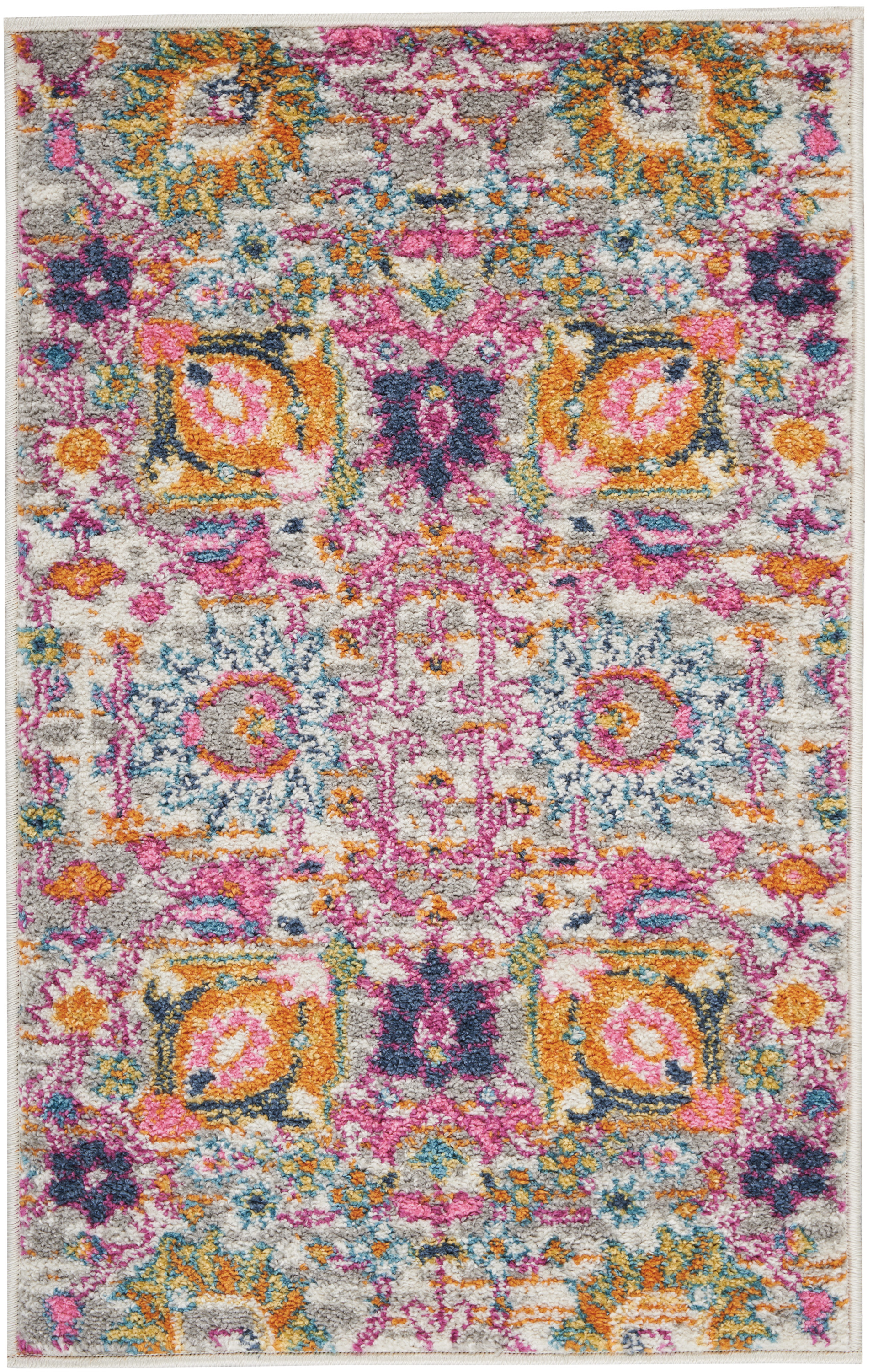 Nourison Passion 1'10" x 2'10" Silver Bohemian Indoor Rug