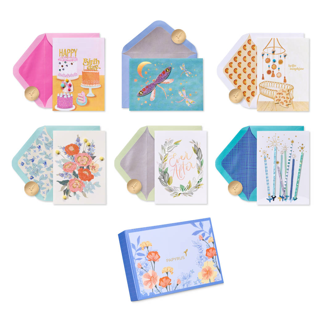 6-Count Wedding Celebrations Greeting Card Assortment Image 1