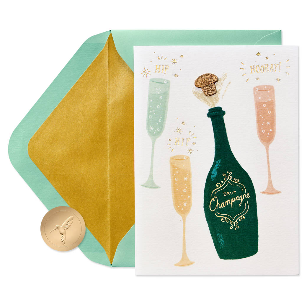 Champagne Celebration Congratulations Greeting Card