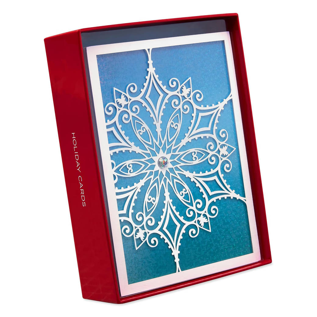 Best Wishes Christmas Boxed Cards with Envelopes, 8-Count