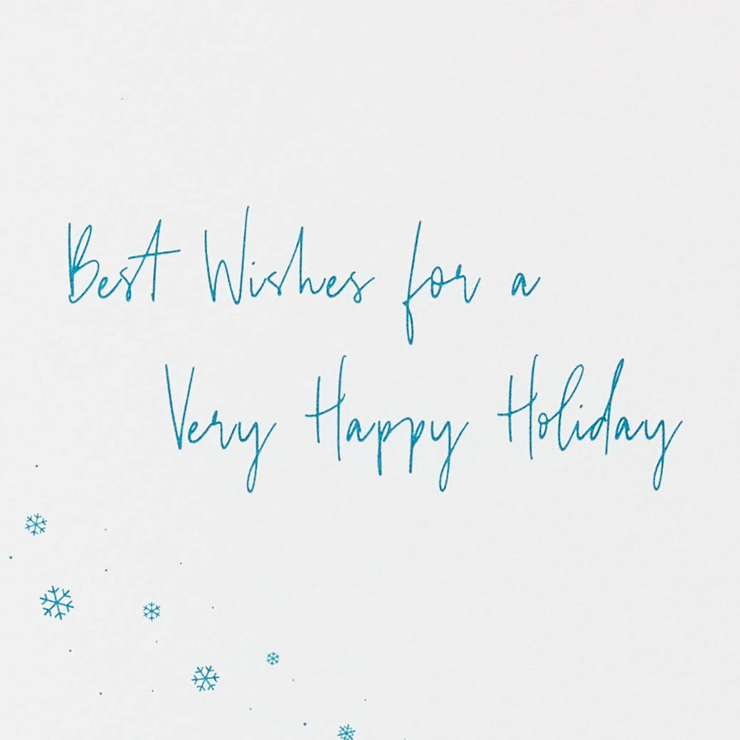 Best Wishes Christmas Boxed Cards with Envelopes, 8-Count