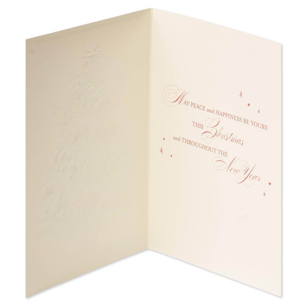 Christmas Tree with Holiday Ornaments Christmas Boxed Cards - Glitter-Free, 12-Count Image 3