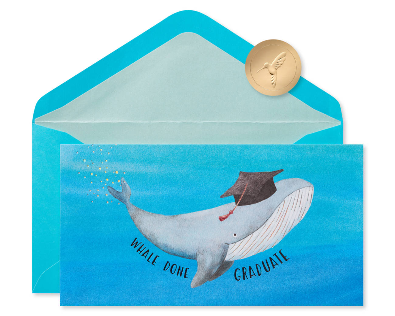 Whale Done Funny Graduation Greeting Card Image 1