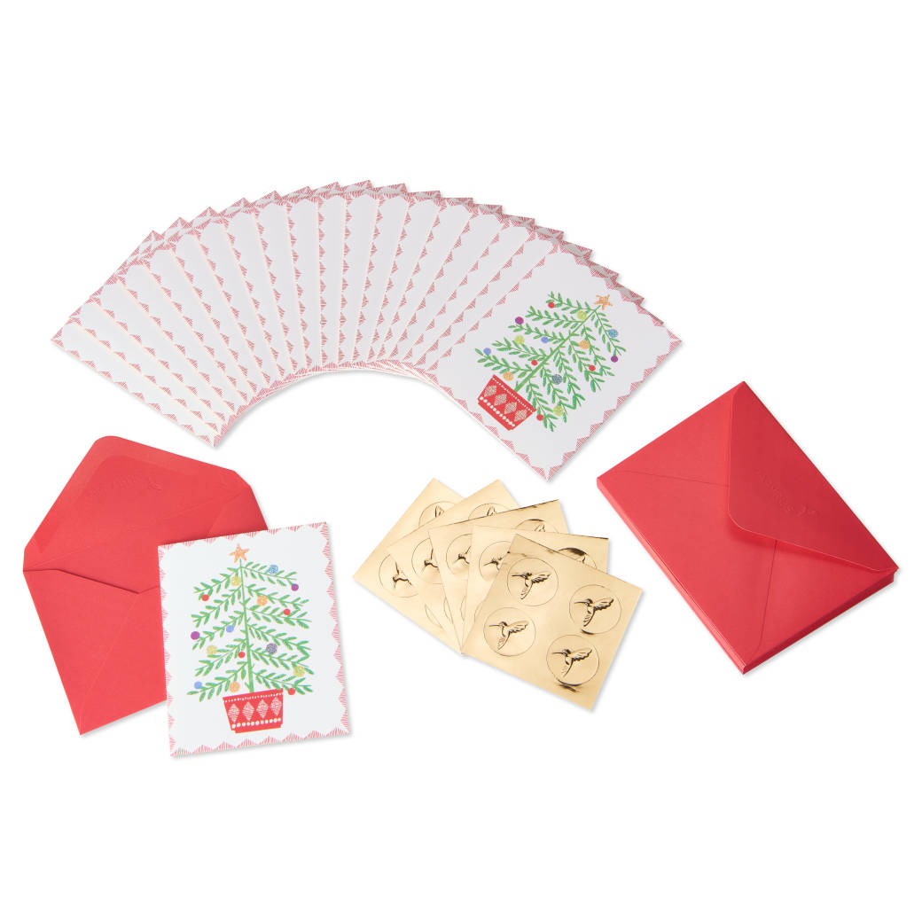 Christmas Tree in Pot Holiday Boxed Cards, 20-Count Image 3