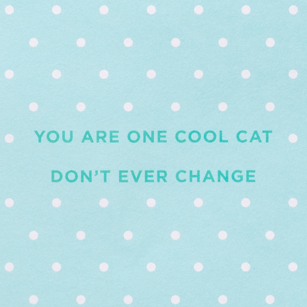 One Cool Cat Birthday Greeting Card Image 3