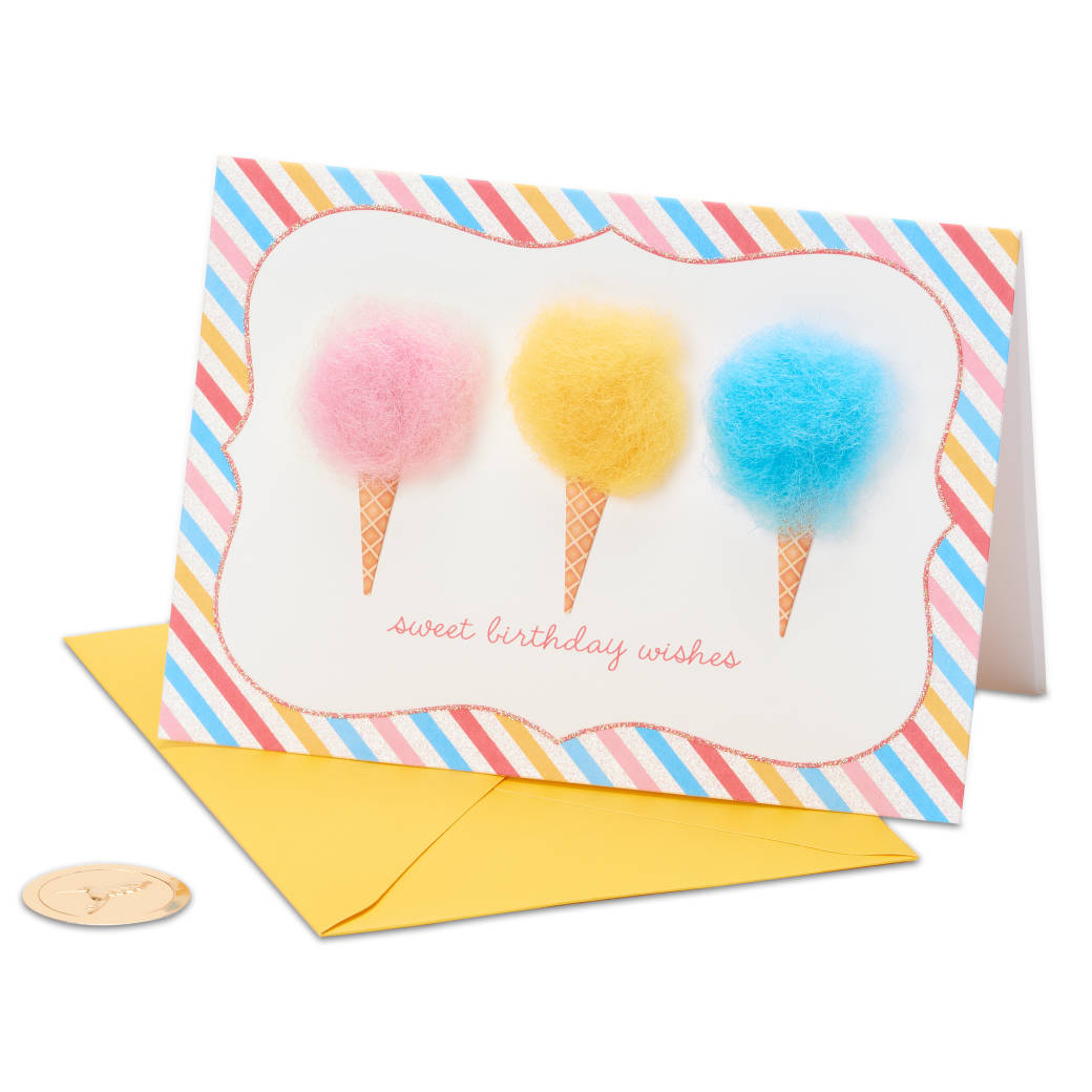 Cotton Candy Birthday Greeting CardImage 1