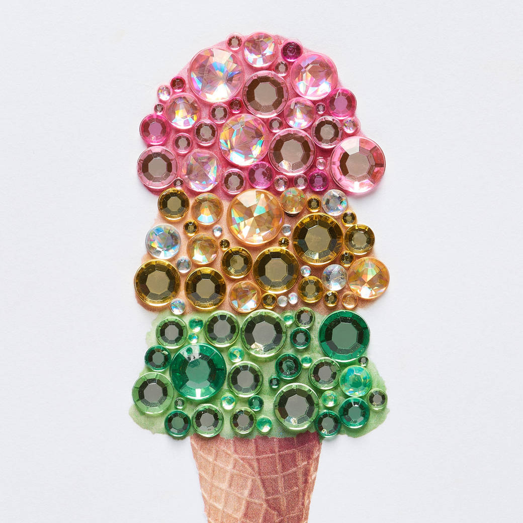 Gem Ice Cream Cone Birthday Greeting CardImage 2