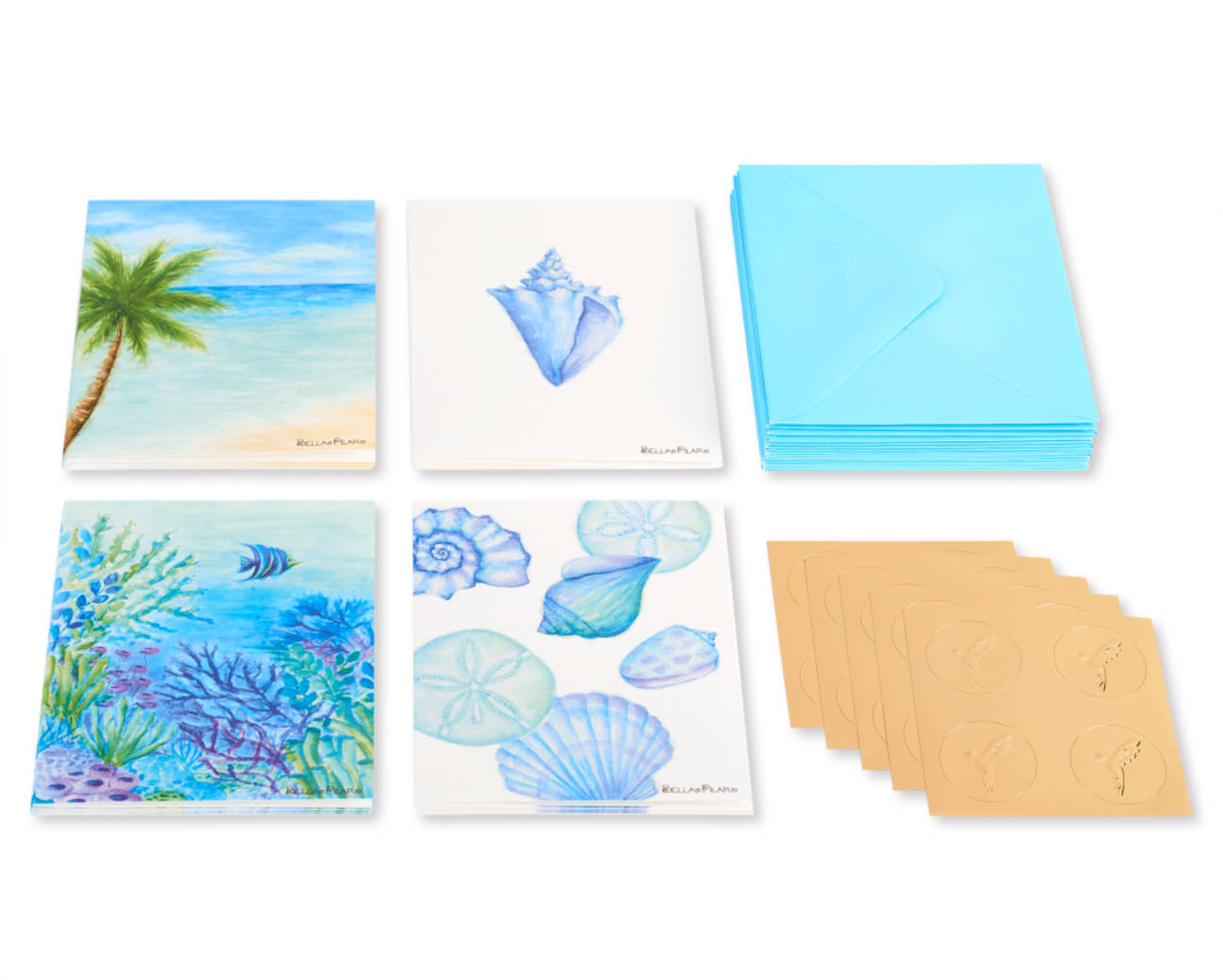 Into the Blue Boxed Blank Note Cards with Envelopes 20-Count- Designed by Bella PilarImage 2