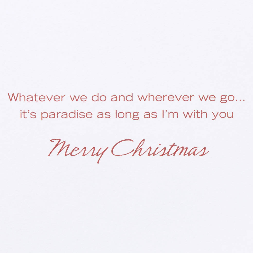 It's Paradise Christmas Greeting Card for Husband Image 3