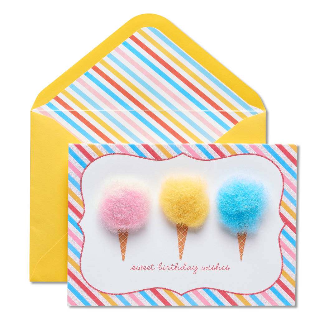 Cotton Candy Birthday Greeting Card