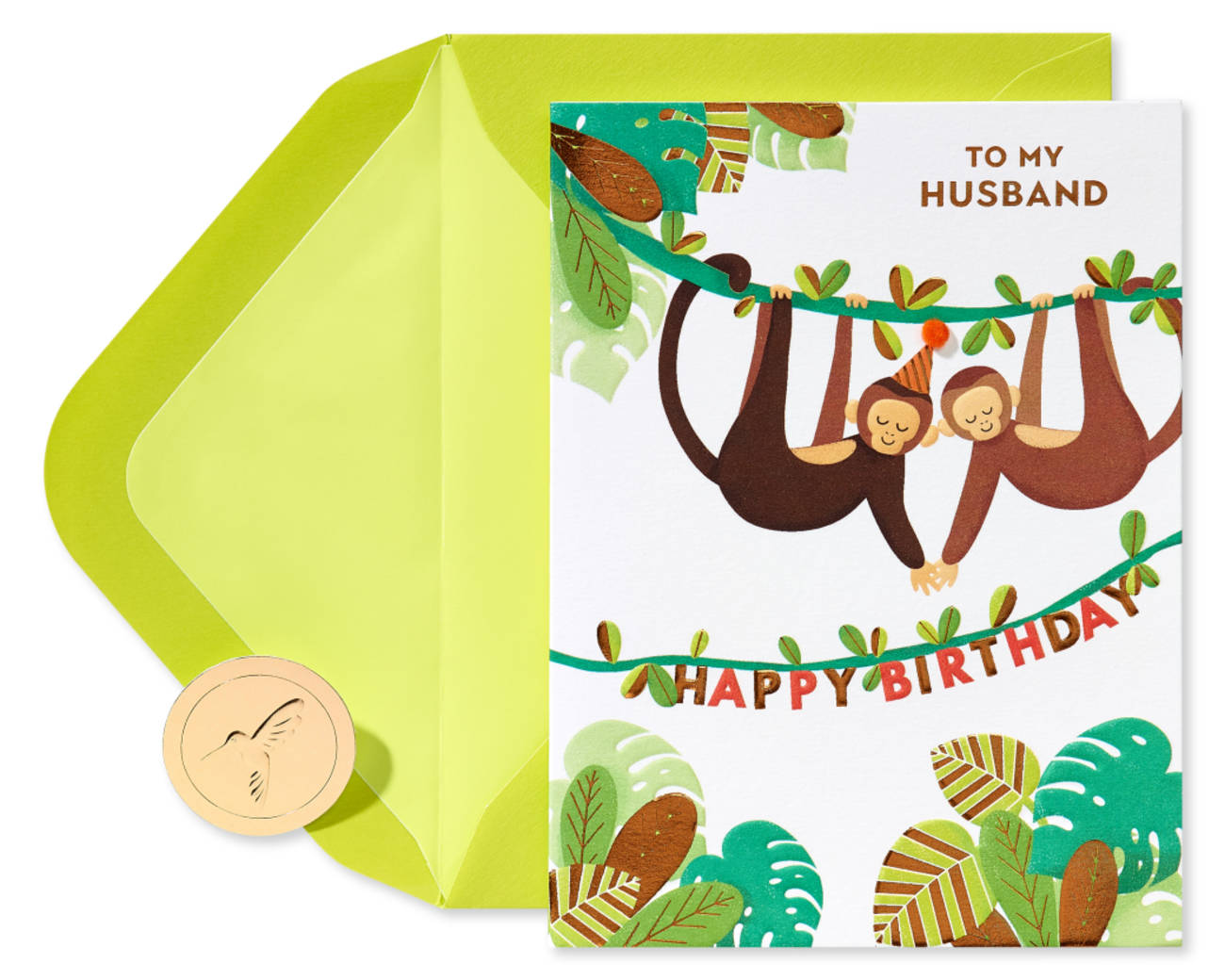 Monkey Around Birthday Greeting Card