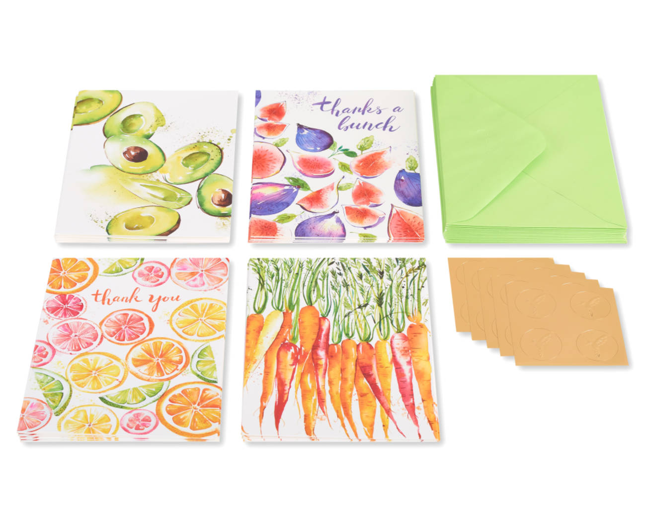 Fruits and Vegetables Thank You Boxed Blank Note Cards with Envelopes 20-CountImage 4