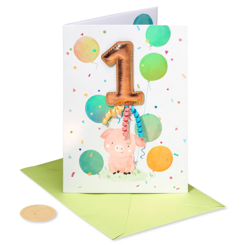 Lots Of Fun 1st Birthday Greeting Card Image 4