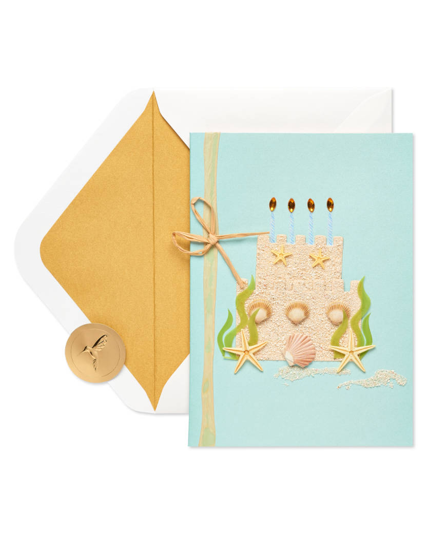 Sandcastle Birthday Greeting Card