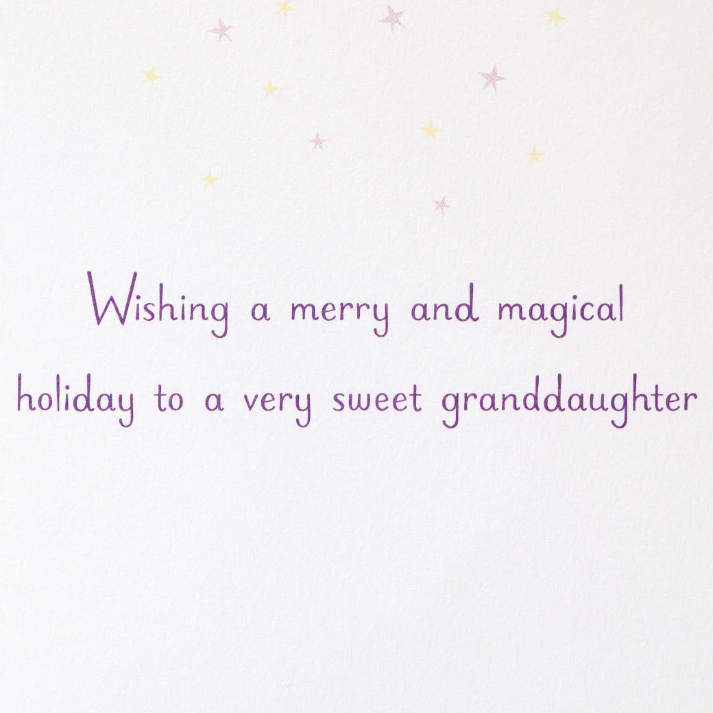 Merry and Magical Holiday Christmas Greeting Card for Granddaughter Image 6