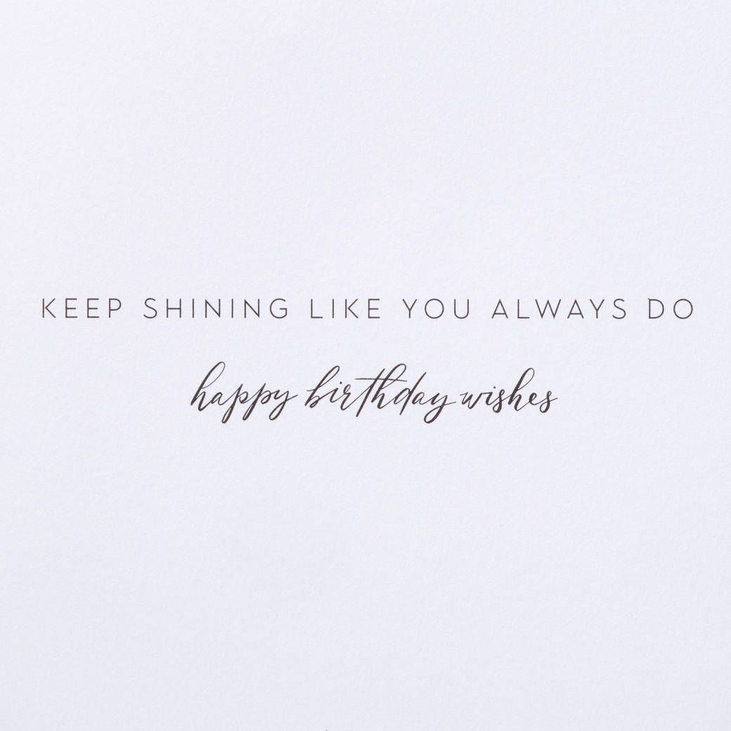 Keep Shining Birthday Greeting Card with Earrings Image 3