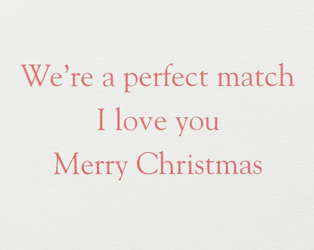 A Perfect Match Christmas Greeting Card 4