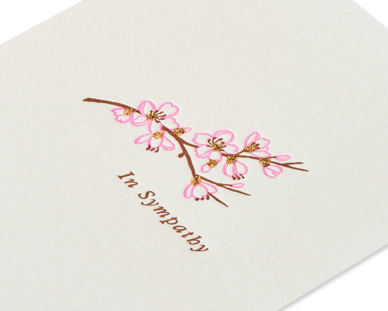 Floral Branch Blank Sympathy Greeting Card Image 2