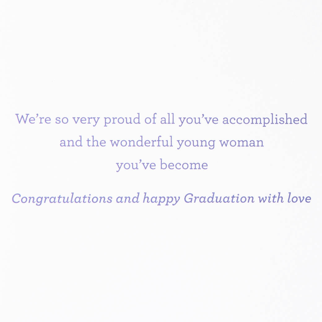 Wonderful Young Woman Graduation Greeting Card for Daughter Image 3