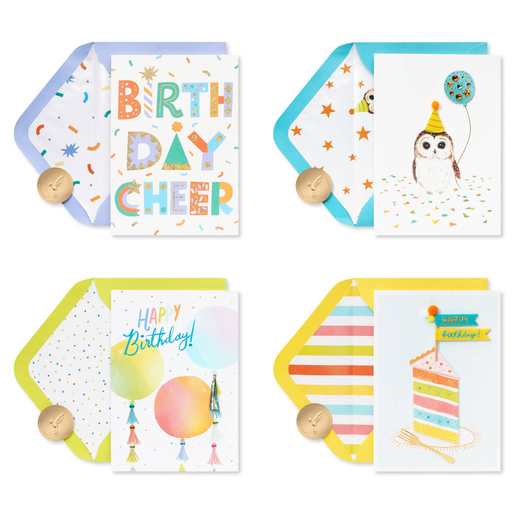 Bright Birthday Birthday Card Assortment, 4-Count Image 1