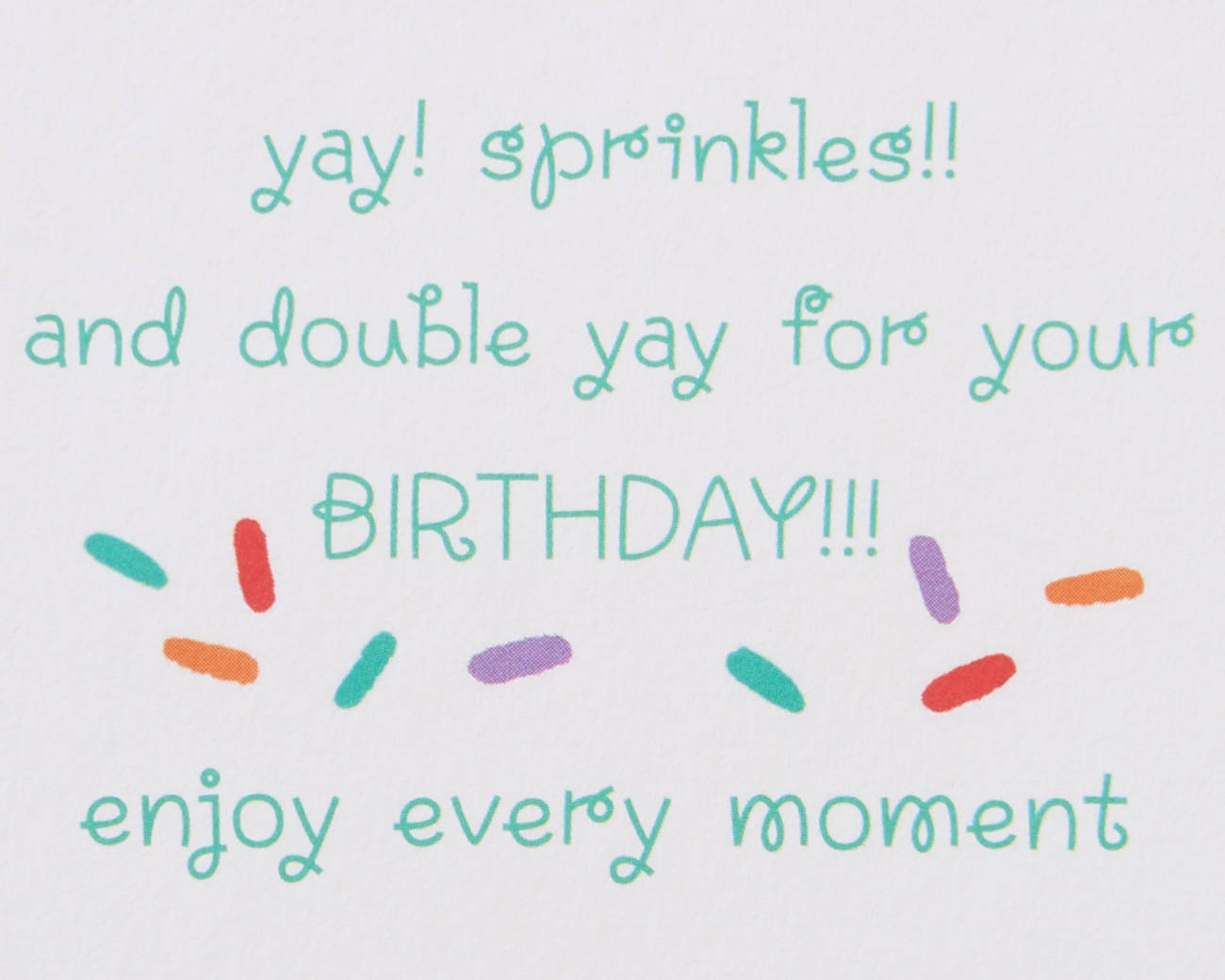 Rainbow Sprinkles and Glitter Birthday Greeting Card Image 3