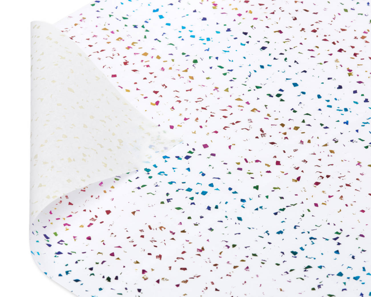 Rainbow Confetti Tissue Paper, 4 Sheets Image 4