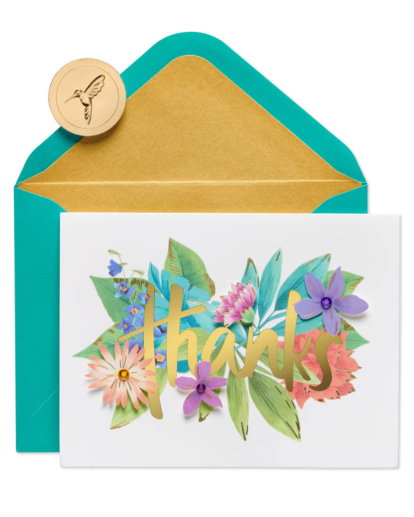 Botanical Floral Boxed Thank You Cards and Envelopes 8-Count