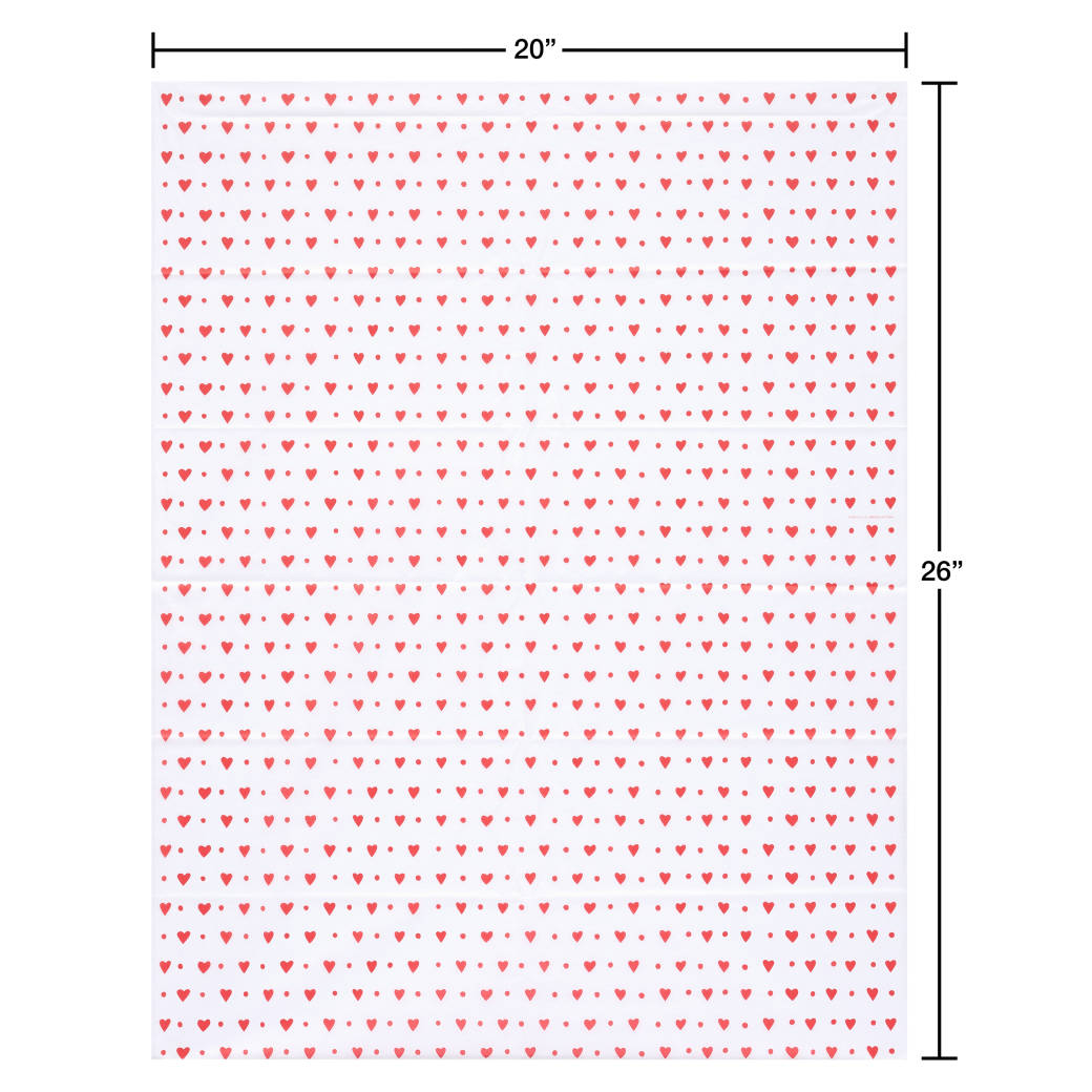 Hearts and Stripes Valentine's Day Tissue Paper, 9 Sheets Image 4