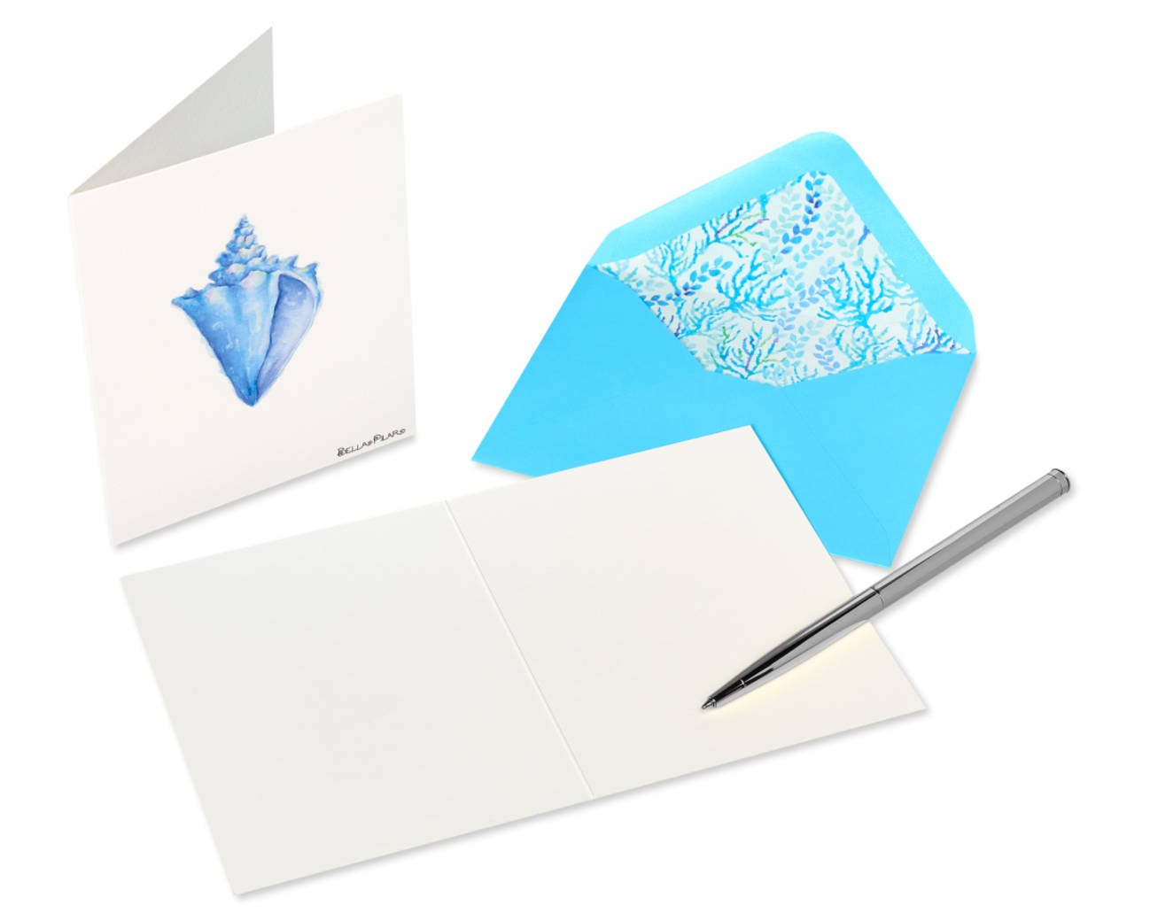 Into the Blue Boxed Blank Note Cards with Envelopes 20-Count- Designed by Bella PilarImage 6