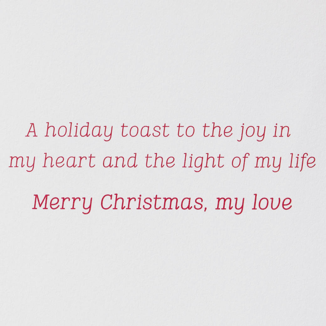 Holiday Toast Christmas Greeting Card for Wife Image 3