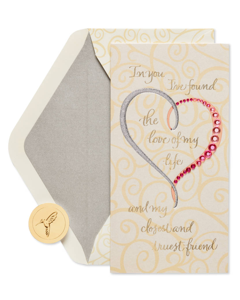 Love of My Life Anniversary Greeting Card for Wife or Husband