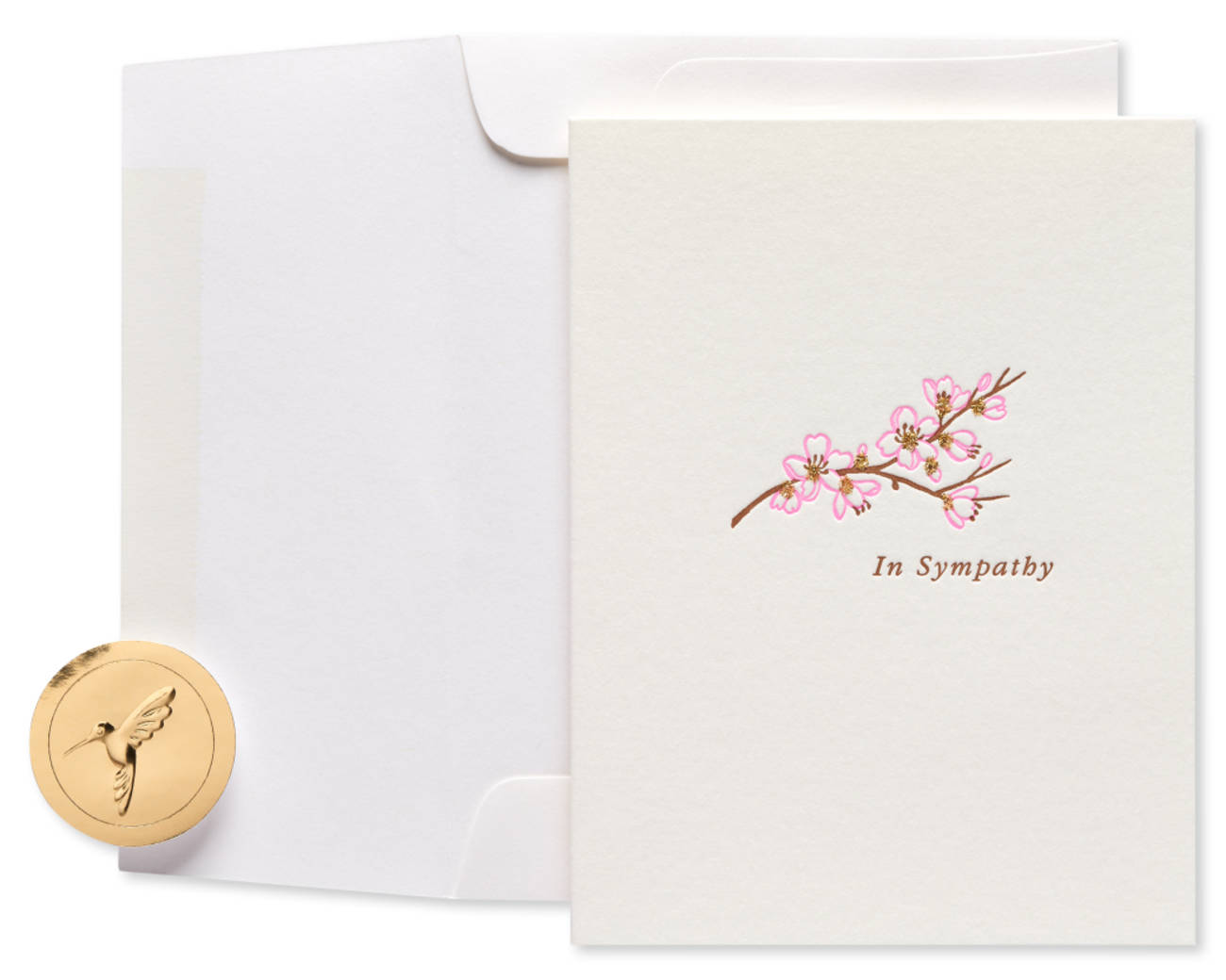 Floral Branch Blank Sympathy Greeting Card