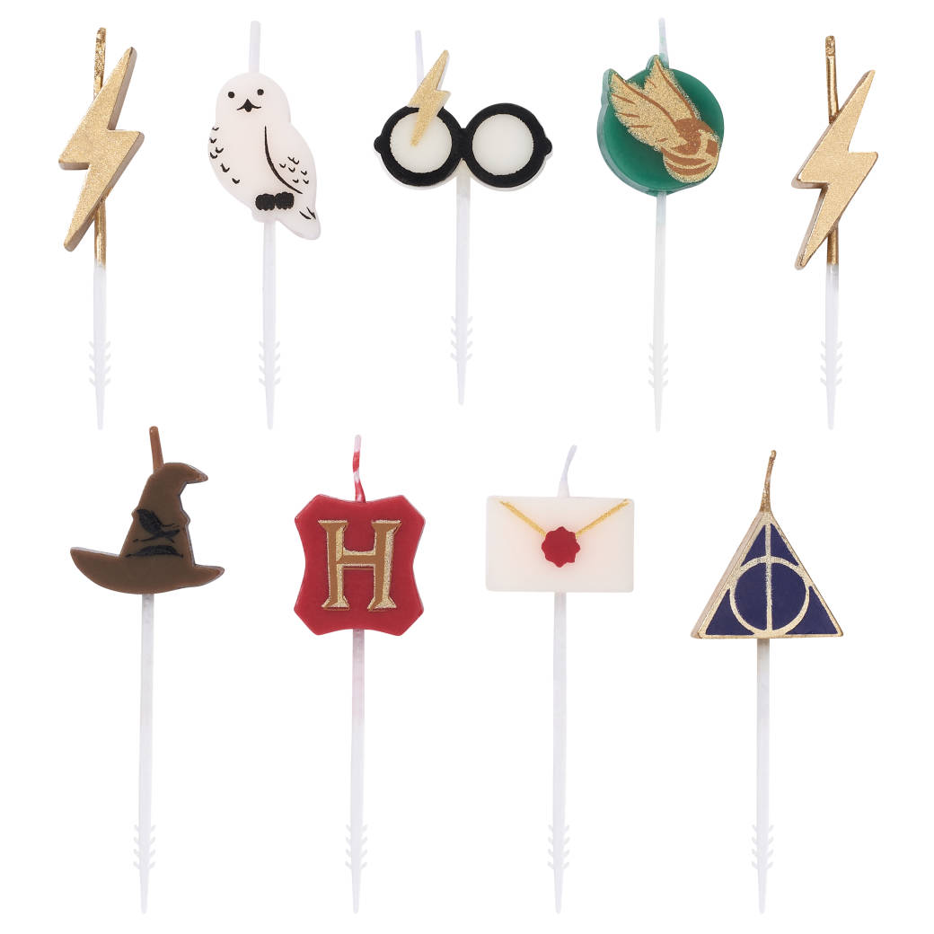 Harry Potter Cake Topper Birthday Candles, 9-Count Image 1