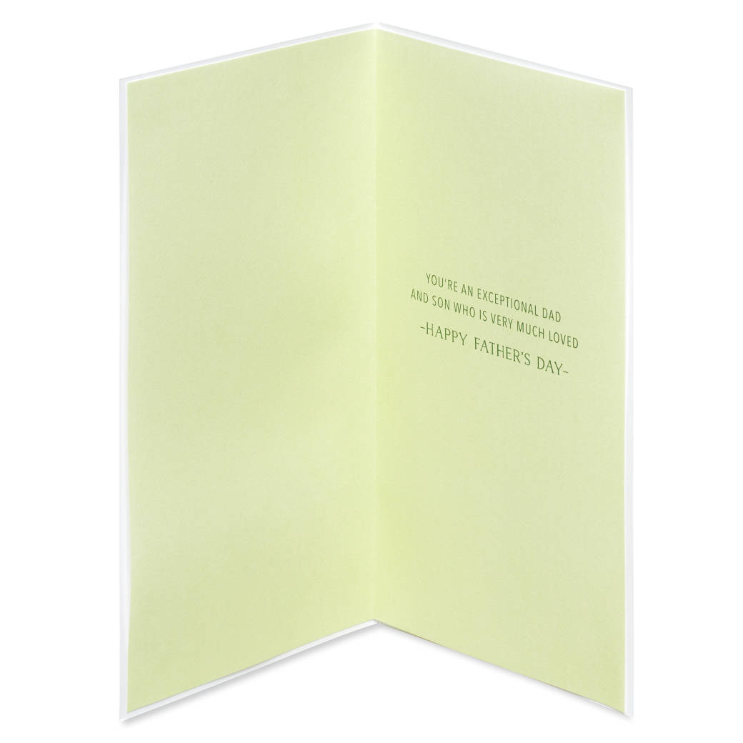 Exceptional Dad and Son Father's Day Greeting Card for Son Image 2