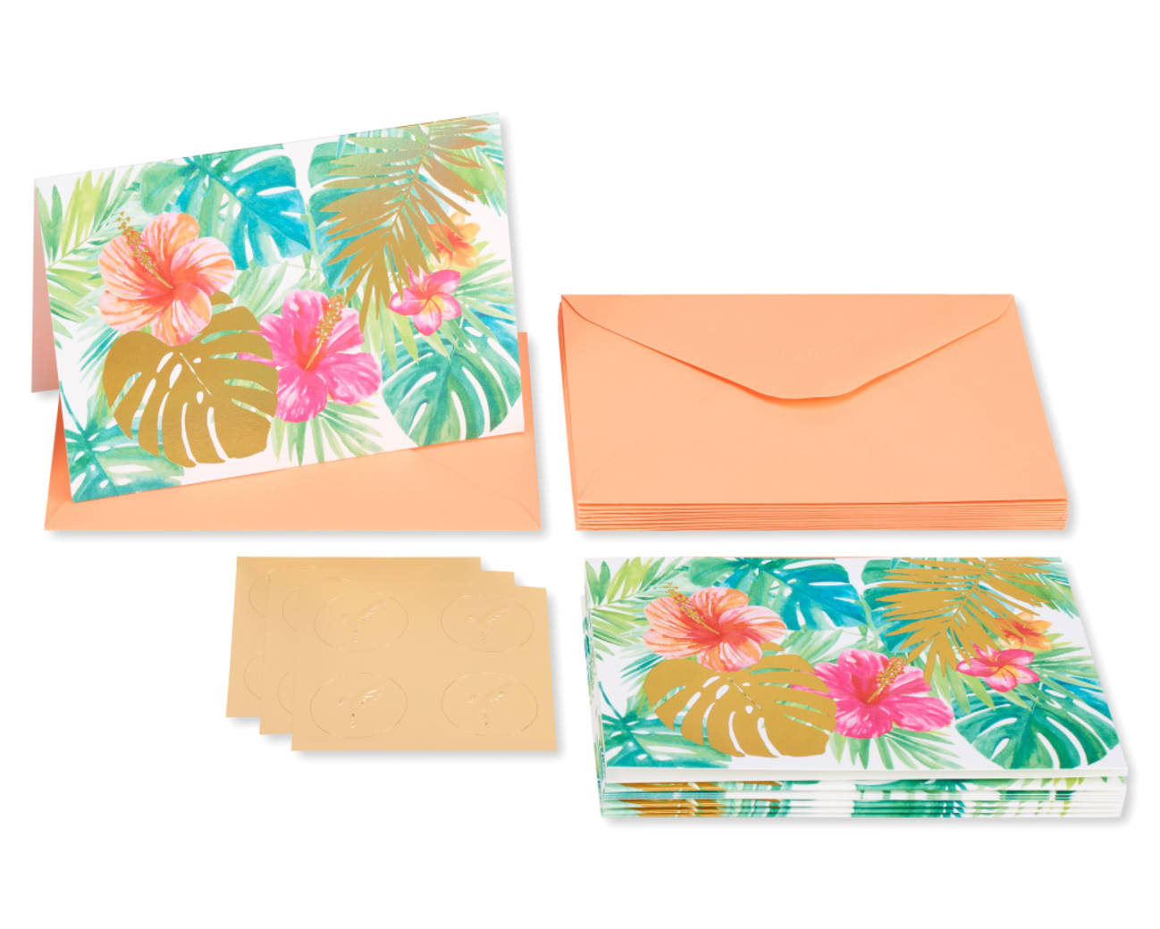 Tropical Flowers Boxed Blank Note Cards with Envelopes 12-CountImage 3