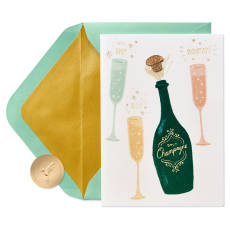 Champagne Celebration Congratulations Greeting Card