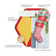 Merry Wishes Christmas Boxed Cards with Envelopes 