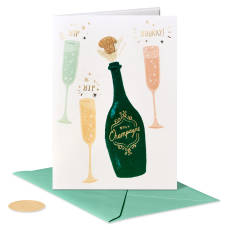 Champagne Celebration Congratulations Greeting Card