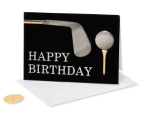 Golf Club And Ball Birthday Greeting CardImage 1