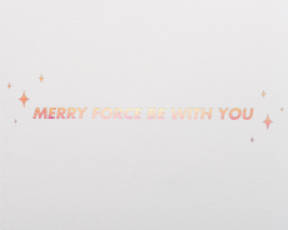 Merry Force Be with You Star Wars Christmas Boxed Cards -Glitter, 8-Count Image 3