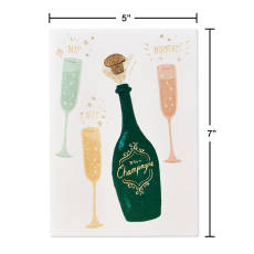 Champagne Celebration Congratulations Greeting Card