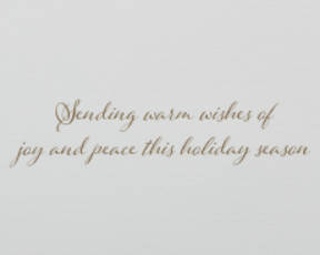 Gold Holiday Reindeer Forest Holiday Boxed Cards, 12-Count Image 3