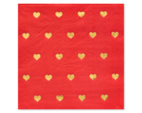 Valentine's Day Heart Lunch Napkins 20-Count
